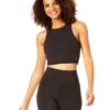 Anne Cole Active - Women's High Neck Crop Top -Swimwear Store 21MC550 21MT115 21MB375 BLACKNOcopy2 ccexpress 1