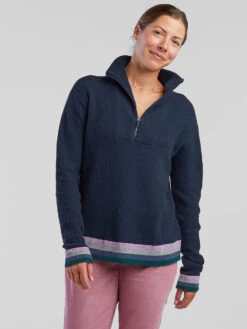 Woolicious Waffle 1/4 Zip Sweater - Stripe 11 Woolicious Waffle 1/4 Zip Sweater - Stripe -Swimwear Store 490958 03